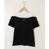 【接触冷感/ジメジメ対策】[140-150]オフショルレイヤードロゴTシャツ | a.v.v【KIDS】 | 詳細画像26 