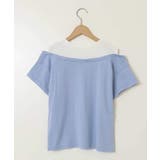 【接触冷感/ジメジメ対策】[140-150]オフショルレイヤードロゴTシャツ | a.v.v【KIDS】 | 詳細画像3 