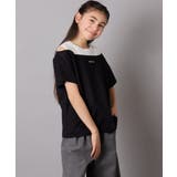 【接触冷感/ジメジメ対策】[140-150]オフショルレイヤードロゴTシャツ | a.v.v【KIDS】 | 詳細画像8 