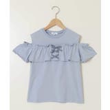 【接触冷感/ジメジメ対策】[140-150]フリルオフショルTシャツ | a.v.v【KIDS】 | 詳細画像2 