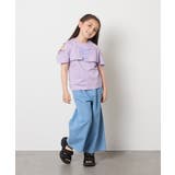 【接触冷感/ジメジメ対策】[140-150]フリルオフショルTシャツ | a.v.v【KIDS】 | 詳細画像7 