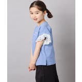 [110-160]【WEB限定】ドットチュール袖Tシャツ | a.v.v【KIDS】 | 詳細画像3 