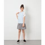 [110-160]【WEB限定】シアーギンガムスリーブTシャツ | a.v.v【KIDS】 | 詳細画像23 