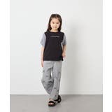 [110-160]【WEB限定】シアーギンガムスリーブTシャツ | a.v.v【KIDS】 | 詳細画像38 