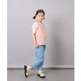 [110-160]【WEB限定】シアーギンガムスリーブTシャツ | a.v.v【KIDS】 | 詳細画像6 