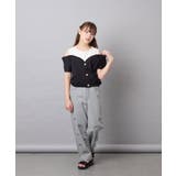 [120-160]【毛玉になりにくい/綿100％】オフショルドッキングTシャツ | a.v.v【KIDS】 | 詳細画像21 