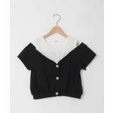 [120-160]【毛玉になりにくい/綿100％】オフショルドッキングTシャツ | a.v.v【KIDS】 | 詳細画像25 