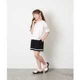 [120-160]アシメ肩シアーTシャツ | a.v.v【KIDS】 | 詳細画像22 