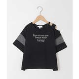 [120-160]アシメ肩シアーTシャツ | a.v.v【KIDS】 | 詳細画像39 