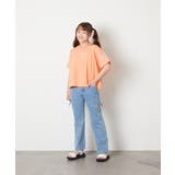 [120-160]アシメ肩シアーTシャツ | a.v.v【KIDS】 | 詳細画像7 