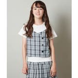 ブラック | [100-130]【セットアップ対応】キャミドッキングトップス | a.v.v【KIDS】