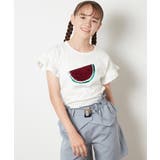 [160]袖フリルスパンコールＴシャツ | a.v.v【KIDS】 | 詳細画像17 