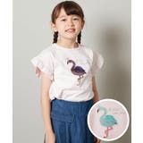 ピンク | [160]袖フリルスパンコールＴシャツ | a.v.v【KIDS】