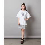 [120-130]エンブレム刺繍オーバーシルエットＴシャツ | a.v.v【KIDS】 | 詳細画像14 