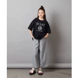 [160]エンブレム刺繍オーバーシルエットＴシャツ | a.v.v【KIDS】 | 詳細画像15 