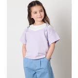 【接触冷感/ジメジメ対策】[100-160]バックル付きイレイヤード風Ｔシャツ | a.v.v【KIDS】 | 詳細画像2 