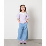 【接触冷感/ジメジメ対策】[100-160]バックル付きイレイヤード風Ｔシャツ | a.v.v【KIDS】 | 詳細画像7 