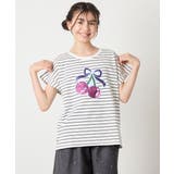 【接触冷感/ジメジメ対策】[100-150]スパンコールモチーフＴシャツ | a.v.v【KIDS】 | 詳細画像3 