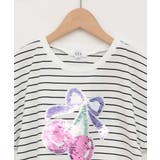 【接触冷感/ジメジメ対策】[100-150]スパンコールモチーフＴシャツ | a.v.v【KIDS】 | 詳細画像7 