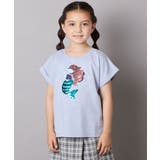ライトブルー | 【接触冷感/ジメジメ対策】[100-150]スパンコールモチーフＴシャツ | a.v.v【KIDS】