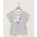 アイボリー | 【接触冷感/ジメジメ対策】[100-150]スパンコールモチーフＴシャツ | a.v.v【KIDS】
