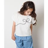 リボンテープチュールドッキングTシャツ | a.v.v【KIDS】 | 詳細画像3