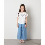 リボンテープチュールドッキングTシャツ | a.v.v【KIDS】 | 詳細画像5