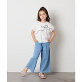 リボンテープチュールドッキングTシャツ | a.v.v【KIDS】 | 詳細画像7