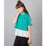 [130-160]【冷感/UVカット】レースアップロゴTシャツ | a.v.v【KIDS】 | 詳細画像7 