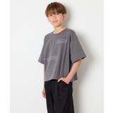 ダークグレー | [140-150]【男女兼用】袖ロールアップオーバーT | a.v.v【KIDS】
