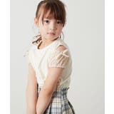 [140-150]袖シアーオフショルＴシャツ | a.v.v【KIDS】 | 詳細画像4 