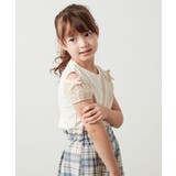 [140-150]袖シアーオフショルＴシャツ | a.v.v【KIDS】 | 詳細画像5 