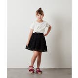 [140-150]ラインストーンロゴオフショルＴシャツ | a.v.v【KIDS】 | 詳細画像7 