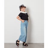 [100-130]【接触冷感】レイヤード風オフショルTシャツ | a.v.v【KIDS】 | 詳細画像11 