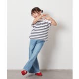 【接触冷感/綿100％】[110-130]ボーダーTシャツ | a.v.v【KIDS】 | 詳細画像4 