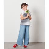 【接触冷感/綿100％】[110-130]ボーダーTシャツ | a.v.v【KIDS】 | 詳細画像7 