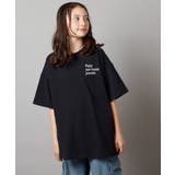 ブラック | 【ジュニア】[140-150]スプレーアート風オーバーＴシャツ | a.v.v【KIDS】