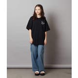 【接触冷感/ジメジメ対策】[140-150]スプレーアート風オーバーＴシャツ | a.v.v【KIDS】 | 詳細画像25 