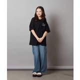 【接触冷感/ジメジメ対策】[140-150]スプレーアート風オーバーＴシャツ | a.v.v【KIDS】 | 詳細画像28 