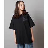 ブラック | 【接触冷感/ジメジメ対策】[140-150]スプレーアート風オーバーＴシャツ | a.v.v【KIDS】