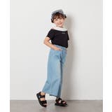 [140-150]【接触冷感】レイヤード風オフショルTシャツ | a.v.v【KIDS】 | 詳細画像17 