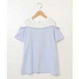 [140-150]【接触冷感】レイヤード風オフショルTシャツ | a.v.v【KIDS】 | 詳細画像21 