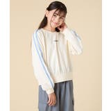 アイボリー | [130-160]配色ラインロンＴ | a.v.v【KIDS】