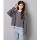 [140-160]ボーダーレイヤード風ロングTシャツ | a.v.v【KIDS】 | 詳細画像19 