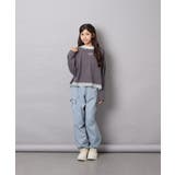 [140-160]ボーダーレイヤード風ロングTシャツ | a.v.v【KIDS】 | 詳細画像22 