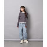 [140-160]ボーダーレイヤード風ロングTシャツ | a.v.v【KIDS】 | 詳細画像23 