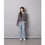 [140-160]ボーダーレイヤード風ロングTシャツ | a.v.v【KIDS】 | 詳細画像25 