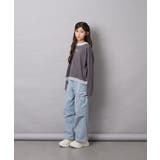 [140-160]ボーダーレイヤード風ロングTシャツ | a.v.v【KIDS】 | 詳細画像27 