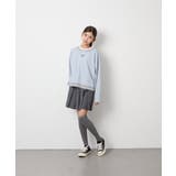 [140-160]ボーダーレイヤード風ロングTシャツ | a.v.v【KIDS】 | 詳細画像6 