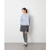 [140-160]ボーダーレイヤード風ロングTシャツ | a.v.v【KIDS】 | 詳細画像7 